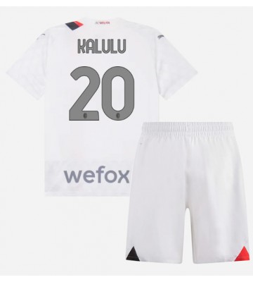 AC Milan Pierre Kalulu #20 Udebanesæt Børn 2023-24 Kort ærmer (+ korte bukser)